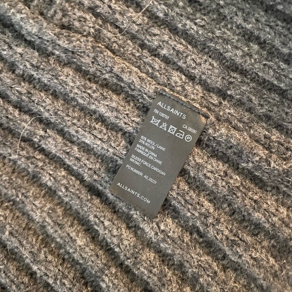 ALL SAINTS long sleeveless vest - Picture 2 of 4